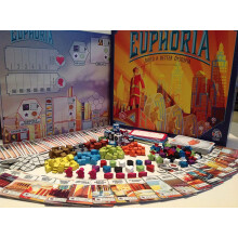Stonemaier Games: Euphoria: Build a Better Dystopia (Base Game) | Competitive Dice Worker Placement Strategy Board Game | for Adults and Family |