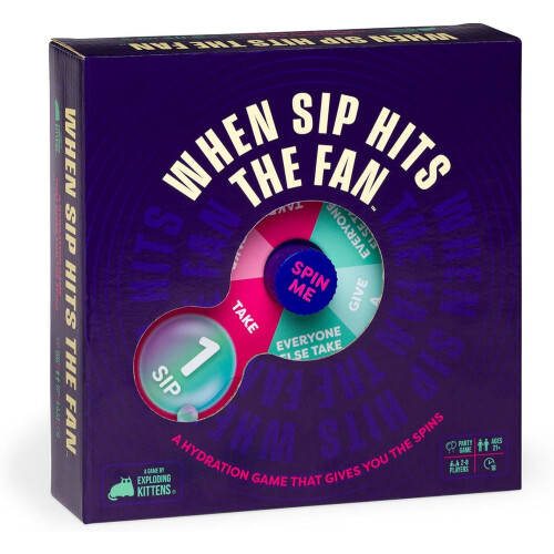 Exploding Kittens When Sip Hits The Fan Drinking Card Game