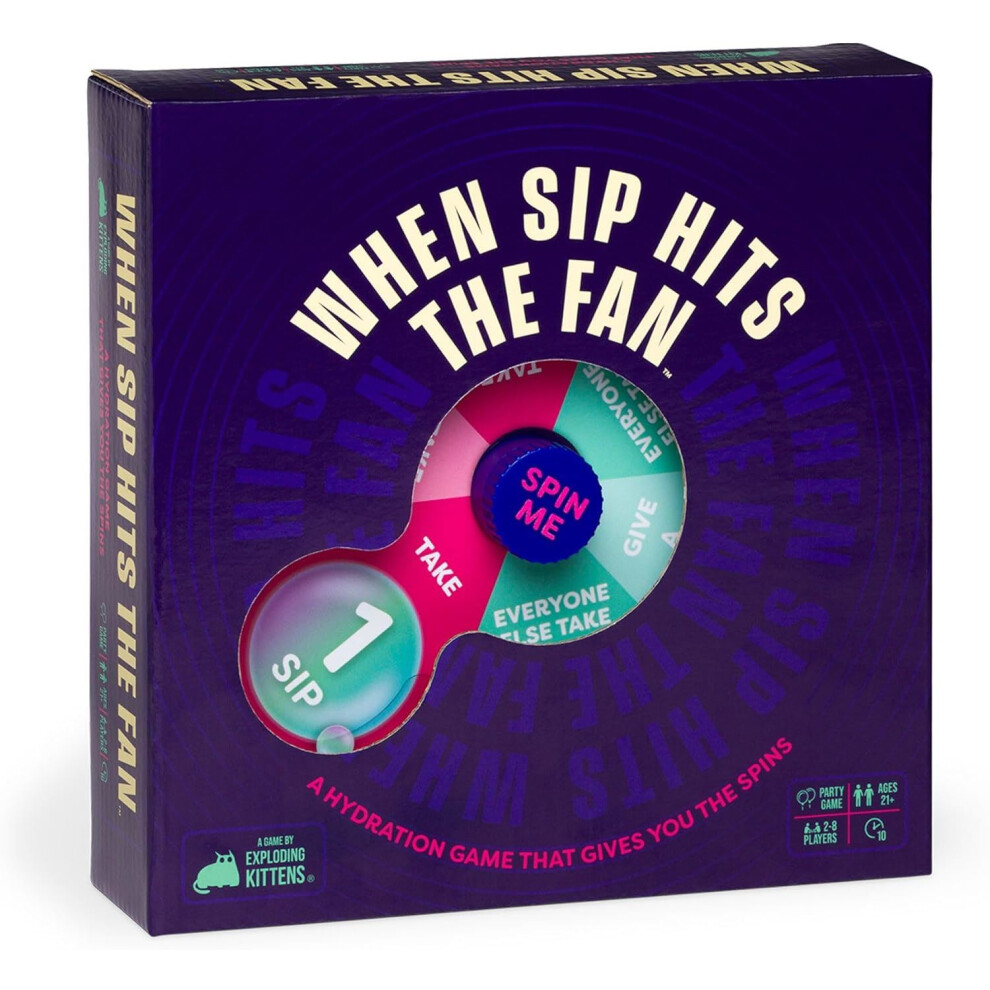 Exploding Kittens When Sip Hits The Fan Drinking Card Game
