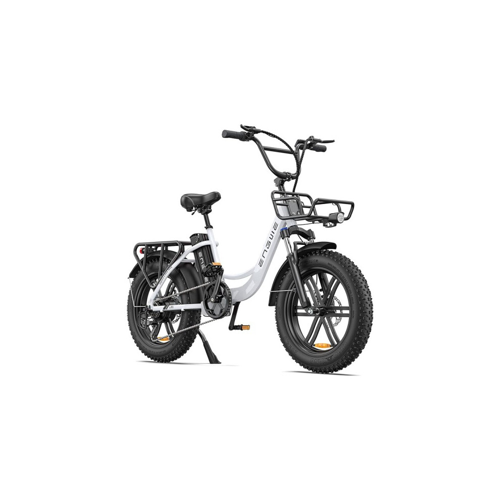 (White) ENGWE L20 Fat Tire Commuter E-Bike 750W 48V 13Ah