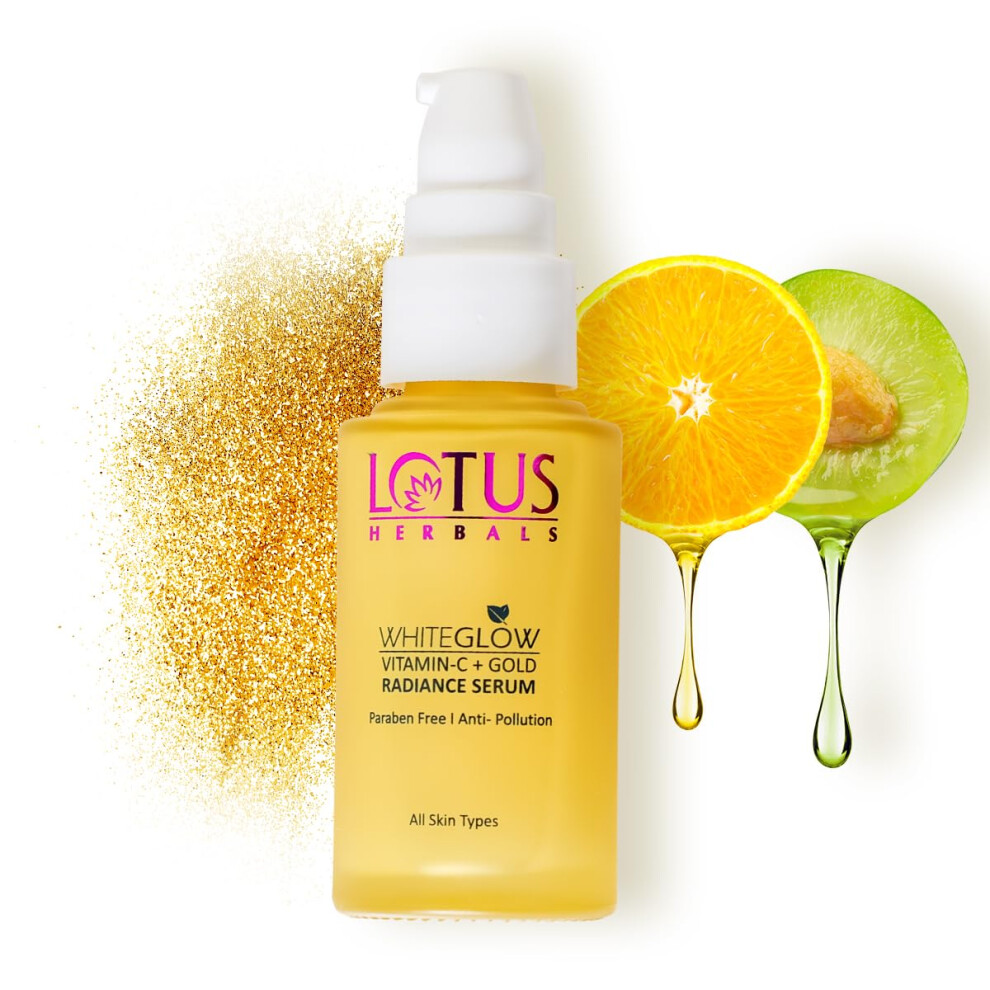 Lotus Herbals Whiteglow Vitamin C And Radiance Face Serum 30Ml Gold