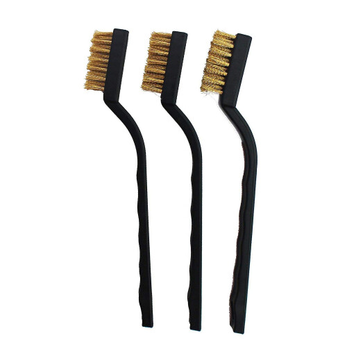 Mini Brass Wire Brush ,set For Cleaning Welding Slag And Rust,6 Pieces 1