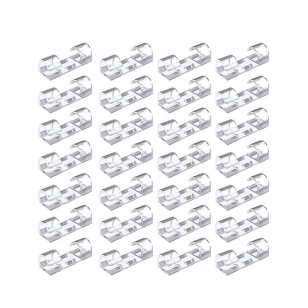 100Pcs Cable Clips Cable Tidy Wire Holder With Strong Self Adhesive Pads Plastic Cord Management Or (Haoyi 7364070631001