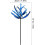 (Blue) Outdoor Wind Spinner, Harlow Wind Spinner Rotator, Unique And Magical Metal Windmill, Dynamic 3d Lotus Windmill With Garden Stake 3