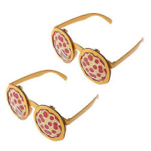 2pcs Fashion Pizza Glasses Creative Party Glasses Funny Cosplay Eyeglasses Photo Prop