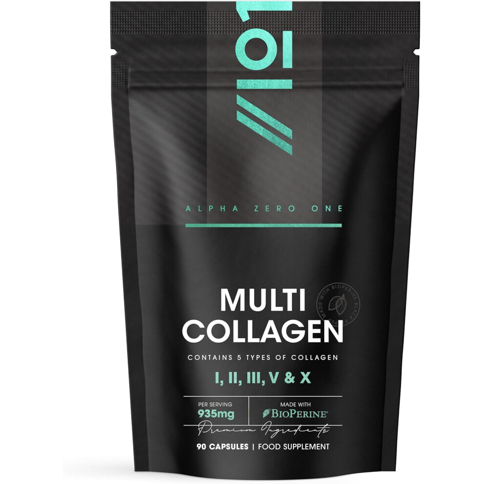 Multi Collagen Capsules - 90 Capsules - Types I, II, III, V & X - Wild