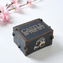 Laputa: Castle In The Sky Spirited Away Tonari No Totoro Miyazaki Hayao Theme Handmade Engraved Wooden Music Box Crafts High Quality