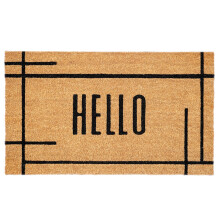 Calloway Mills 107402436 Modern Natural Hello Doormat 24"""" x 36"""" (24"""" x 36"""")