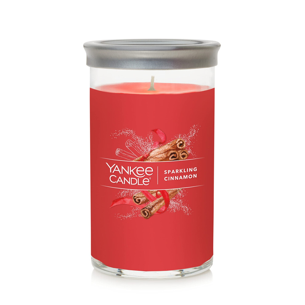 Yankee Candle Sparkling Cinnamon Signature Medium Pillar Candle  1425oz