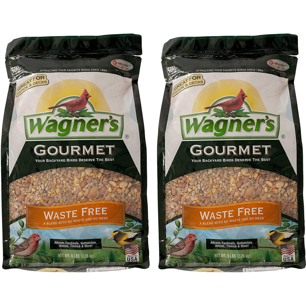 Wagners 22056 Gourmet Waste Free Wild Bird Food  5Pound Bag  2Pack