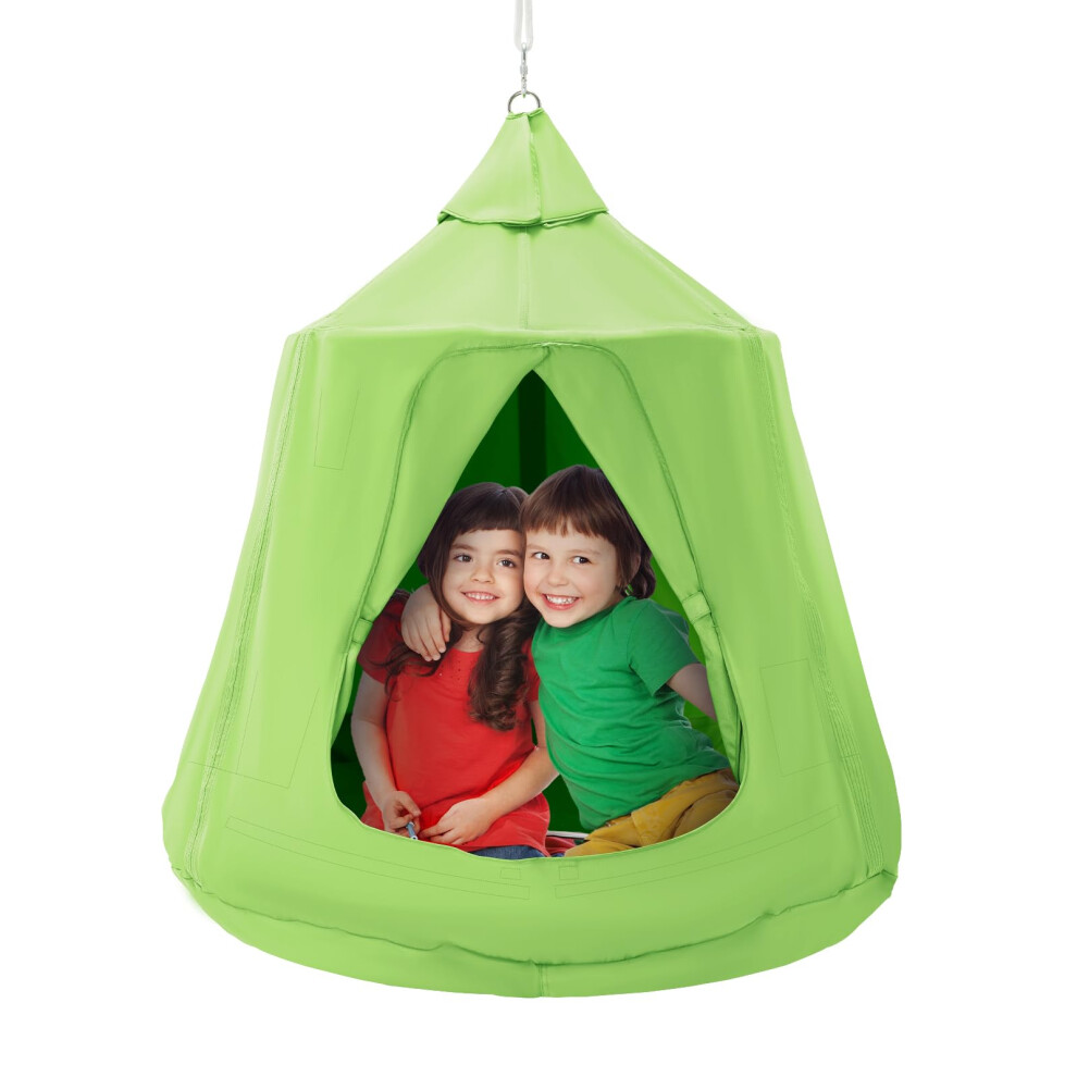 VEVOR Hanging Tree Tent  330 LBS Capacity Hanging Tent Swing for Indoor and Outdoor Hammock Sensory Swing Chair wLED Lights Str