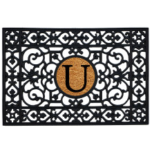 Calloway Mills 160012436U Rubber Monogram Insert Doormat 2' x 3' (Letter U)