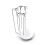Stainless Steel Barbecue Skewers With Rack Grilling Needle And 5 Holder Set Reusable Barbecue Tools 28*12cm 5