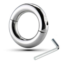 (silver, 40mm) Sex Toys SM Men's Metal Scrotum Bundle Penis Ring Penis Ring Weight Pendant Exercise Ring