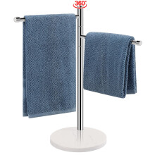 Support de Serviette Ă Main BathAce, Support en F avec Base en Marbre, Porte Serviette en Acier Inoxydable