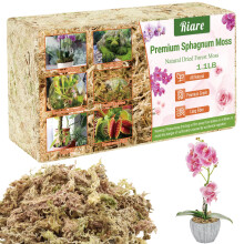 Riare 11 LBS Premium Sphagnum Moss Natural Long Fibered Sphagnum Peat Moss Plants Moss Dried  Carnivorous Plants Moss Orchid P