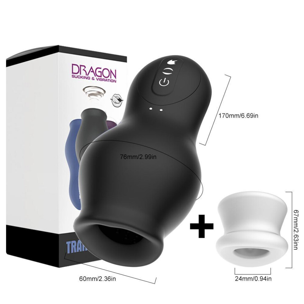 (black) Masturbator For Men Automatic Sucking Male Machine Oral Vaginal Penis Vibrator Sex Toy For Men Masturbation Cup Blowjobs Machine