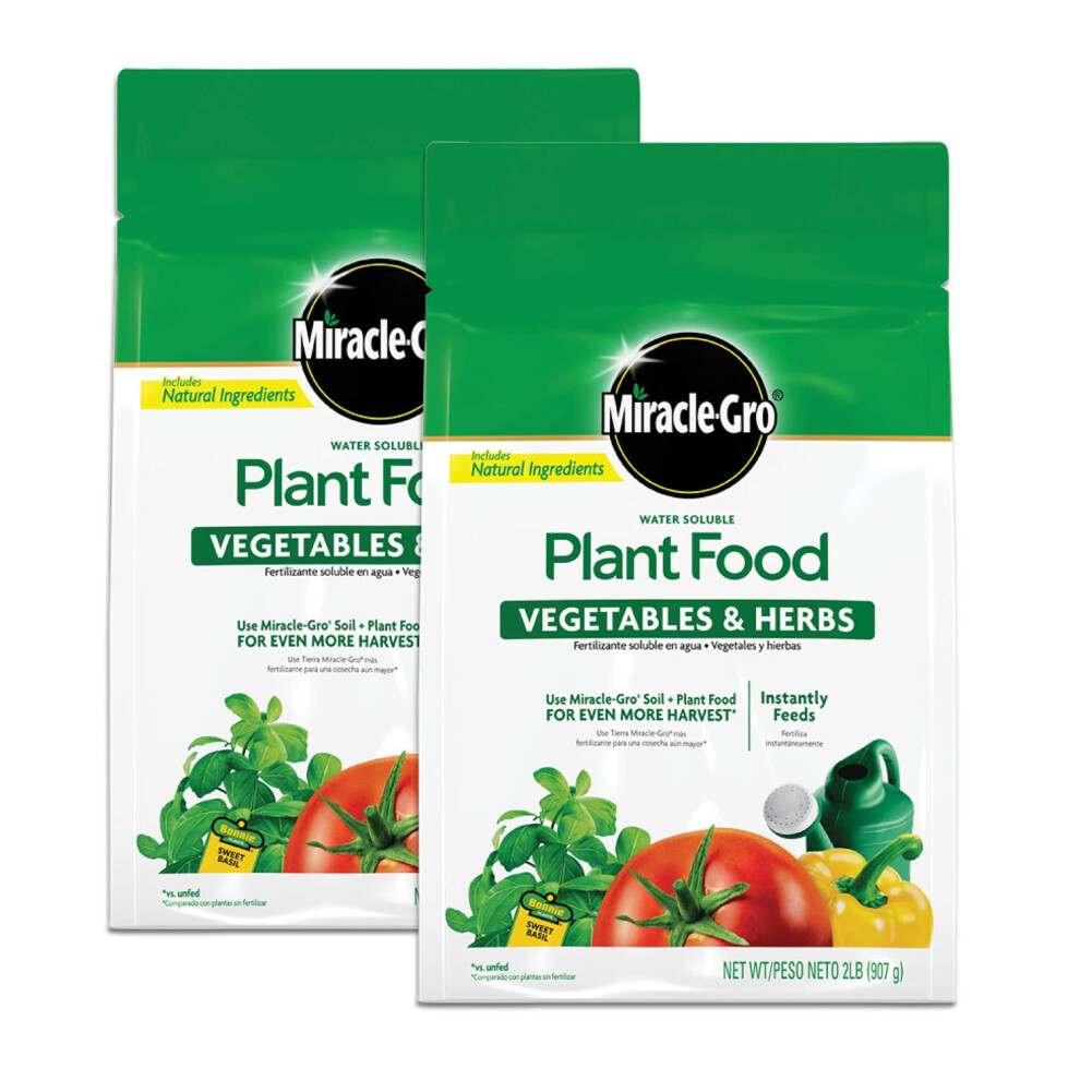 MiracleGro Water Soluble Plant Food Vegetables  Herbs 2 lbs  2Pack