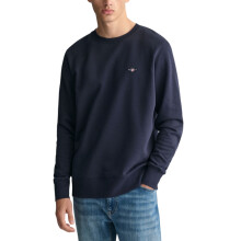 (Navy, XL) Gant Shield Mens Crew Neck Pullover Sweatshirt