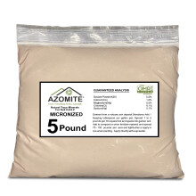 Azomite Organisch Micronized Trace 0-0.2 Meststoffen Bulk Bag met 67 Mineralen OMRI Geclassificeerd, 5Lbs Tan