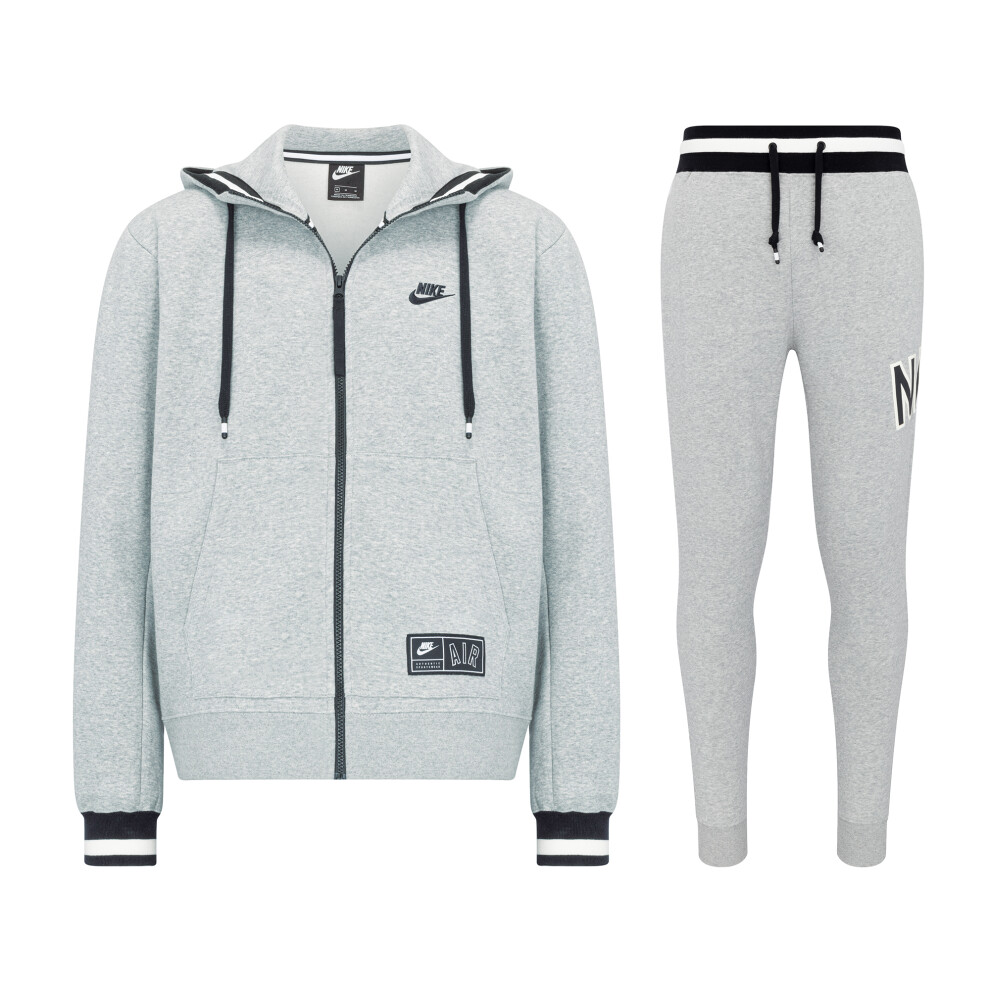 (X-Large) Nike Air Full Zip Tracksuit Set Grey