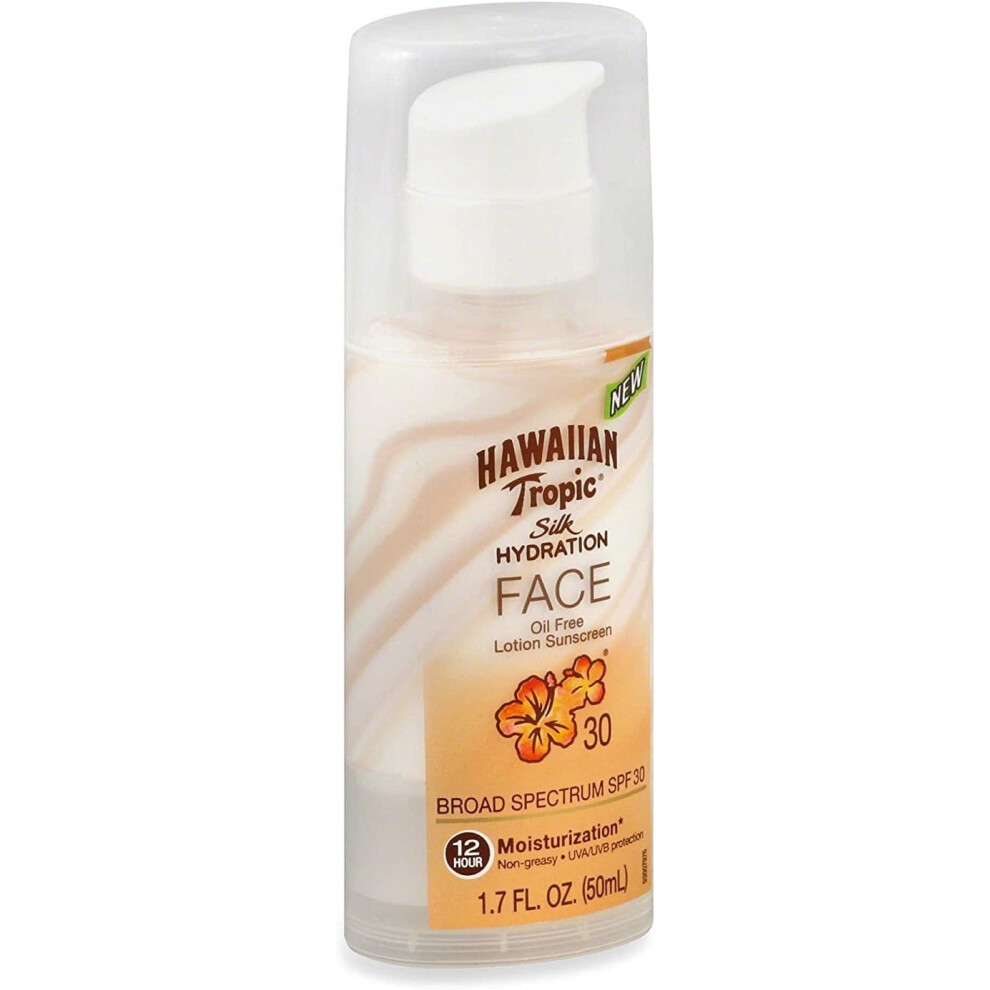 Hawaiian Tropic Silk Moisturizing  SPF 30 Face Lotion - 1.7Fl.Oz