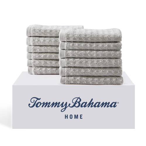Tommy Bahama Tommy Bahama - Σετ Πετσέτας, Υψηλής Απορροφητικότητας, 12 Τεμάχια