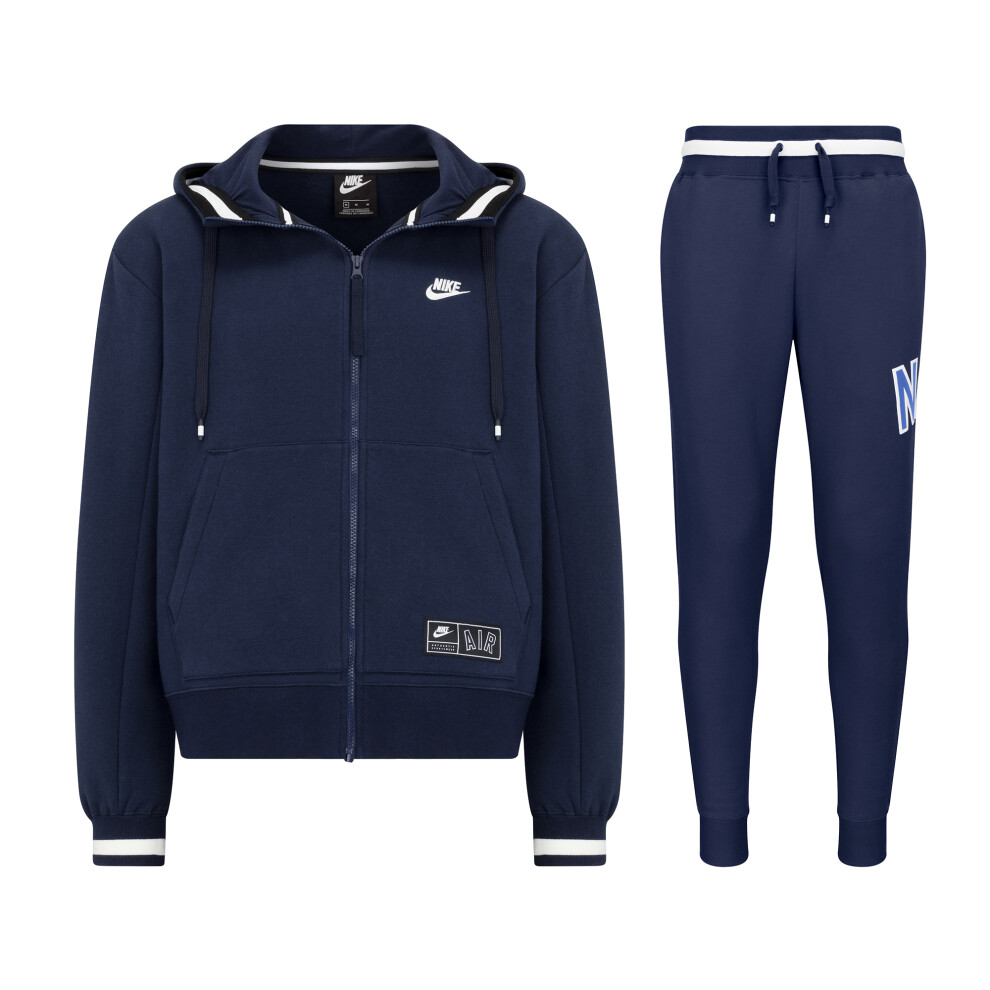 (Large) Nike Air Full Zip Tracksuit Set Navy