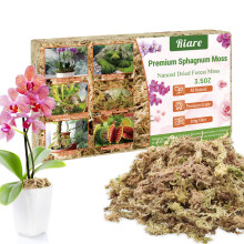 Riare 35 OZ Premium Sphagnum Moss for Plants 4QT Natural Long Fiber Sphagnum Peat Moss Dried Plants Moss Orchid Potting Mix f