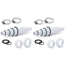 Adaptador de Manguera de Piscina Sealproof, 30 Configuraciones, Compatible con la Mayoría de Bombas, 2-Pack