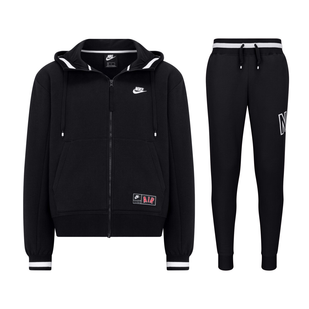 (Medium) Nike Air Full Zip Tracksuit Set Black