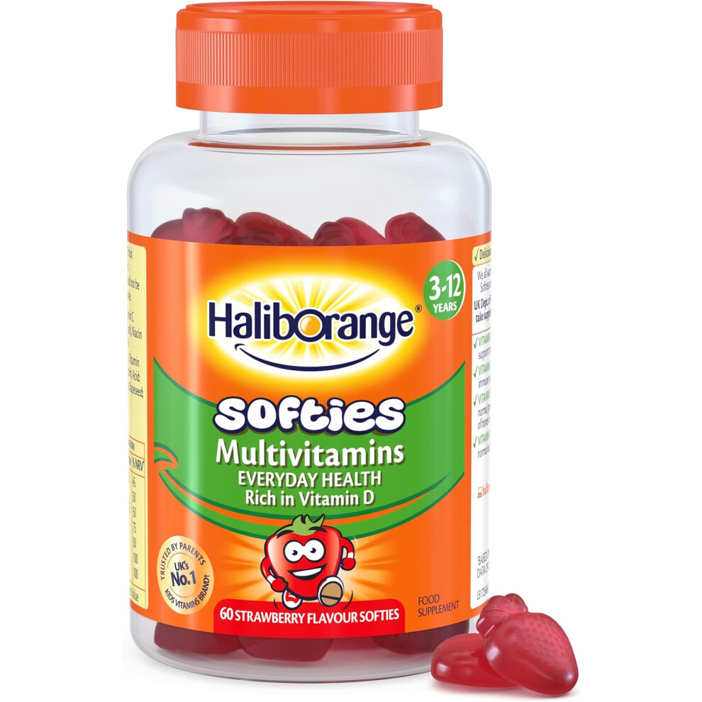 Haliborange Multivitamins Strawberry Fruit Softies, Gummy, 60 Multivitamins