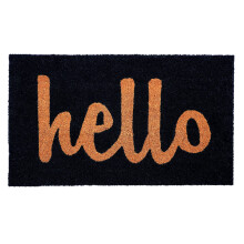Calloway Mills Script Hello Doormat (Black/Natural 36"""" x 72"""")