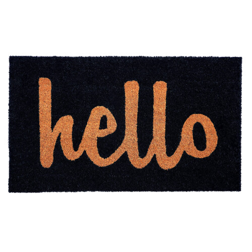 Calloway Mills Script Hello Doormat (Black/Natural 36"""" x 72"""")