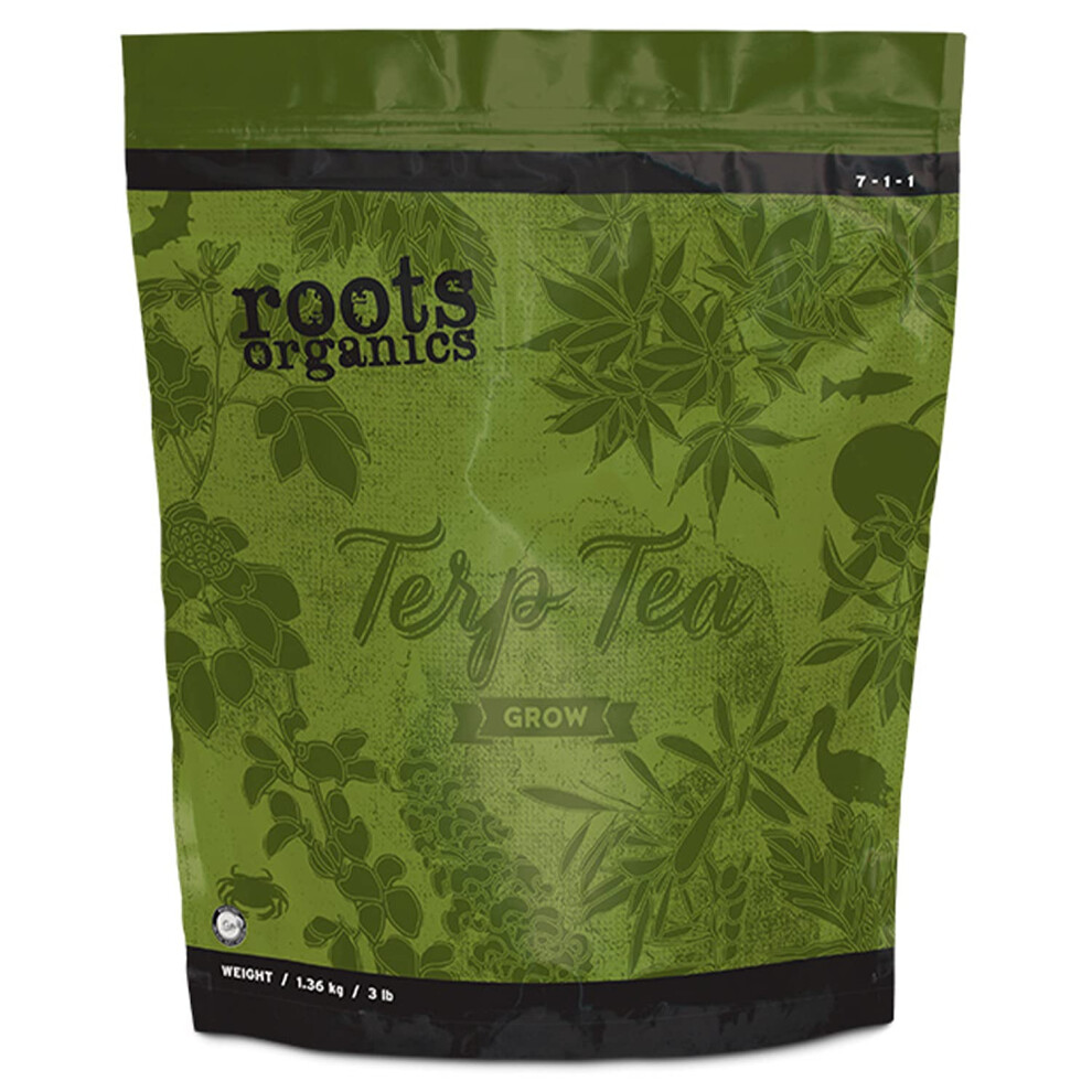 Roots Organics Terp Tea Grow Natural Dry Gardening Fertilizer Micronized Flowering Nutrient for Large and Small Gardens  9 Pound