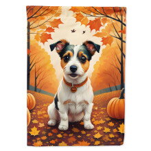 Caroline's Treasures DAC1051GF Jack Russell Terrier Fall Garden Flag Mailbox Flag Decorative Yard Flag Banner Outside Patio Artwork Yard Flower Beds