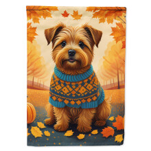 Caroline's Treasures DAC1060GF Norfolk Terrier Fall Garden Flag Mailbox Flag Decorative Yard Flag Banner Outside Patio Artwork Yard Flower Beds Gard
