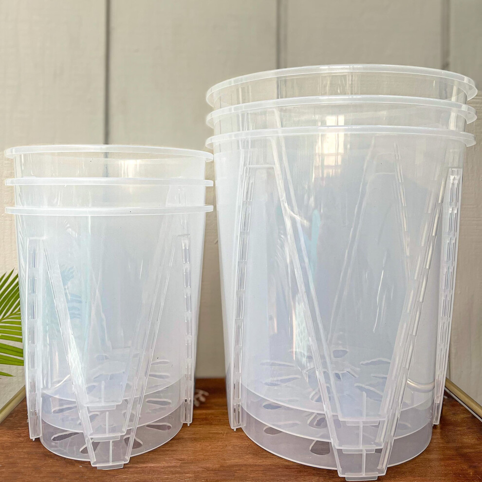 karenplantsplants 7  9 Clear Tall Slotted Air Vent Pots Variety Pack 3 Each Size