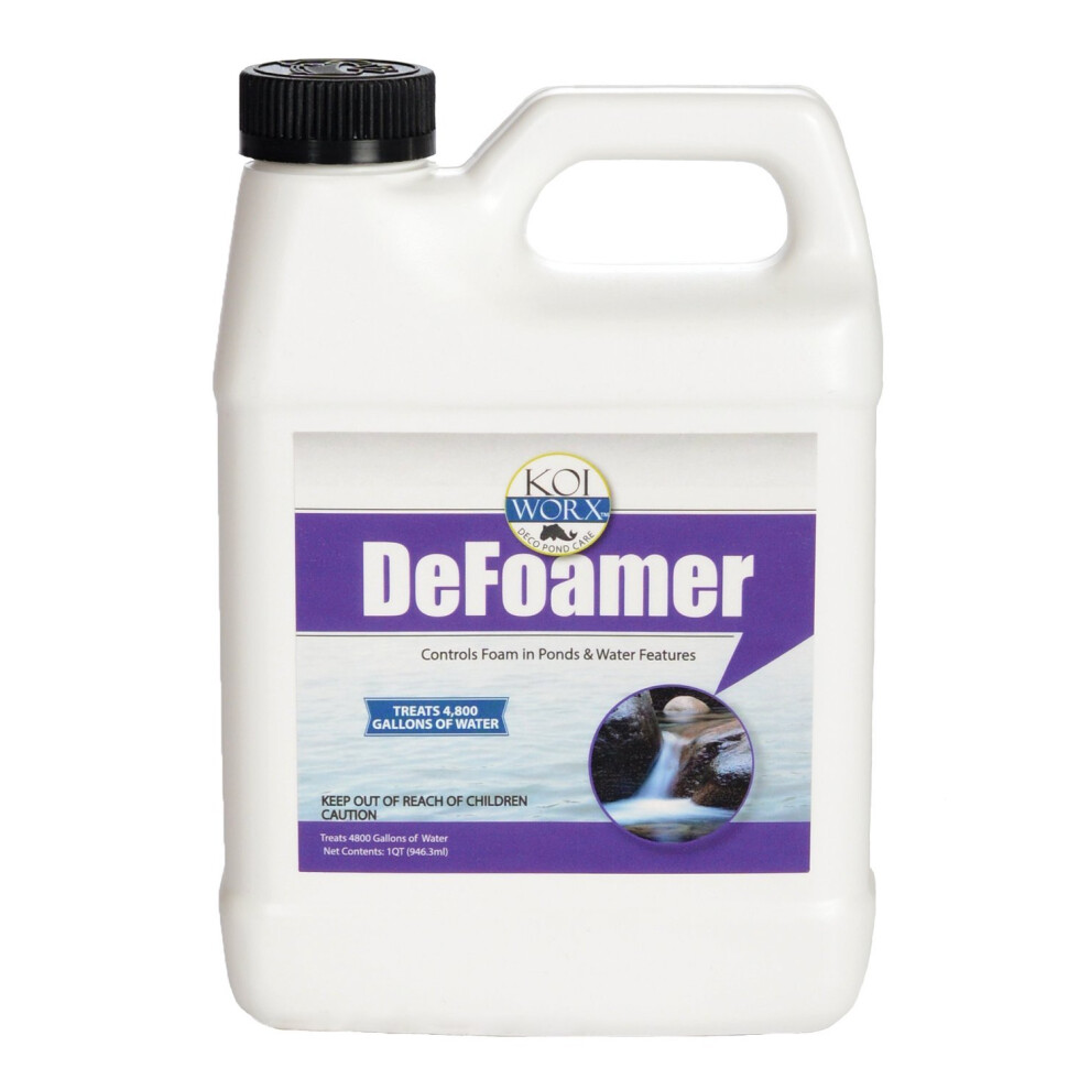 KoiWorx Defoamer  32oz Removes Foam from Decorative and Ornamental Ponds  Safe for Koi