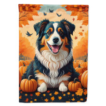 Caroline's Treasures DAC1009GF Australian Shepherd Terrier Fall Garden Flag Mailbox Flag Decorative Yard Flag Banner Outside Patio Artwork Yard Flowe