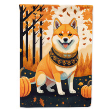 Caroline's Treasures DAC1072GF Shiba Inu Fall Garden Flag Mailbox Flag Decorative Yard Flag Banner Outside Patio Artwork Yard Flower Beds Garden Siz