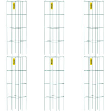 VEVOR Tomato Cages 146 x 146 x 394 6 Packs Square Plant Support Cages Green PVCCoated Steel Tomato Towers for Climb