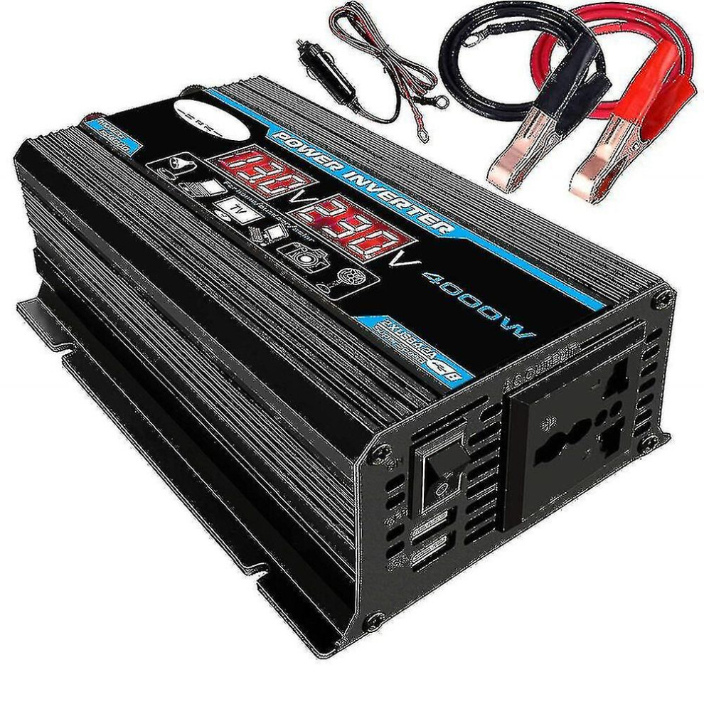 Converter 12V 220V Pure Sine 4000W Inverter Sine Wave Pure Transformer With Tlcommande 7364070728718
