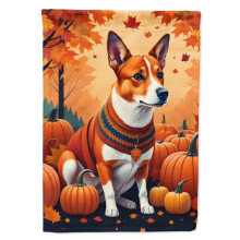 Caroline's Treasures DAC1011GF Red Basenji Fall Garden Flag Mailbox Flag Decorative Yard Flag Banner Outside Patio Artwork Yard Flower Beds Garden S