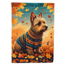 Caroline's Treasures DAC1010GF Australian Terrier Terrier Fall Garden Flag Mailbox Flag Decorative Yard Flag Banner Outside Patio Artwork Yard Flower
