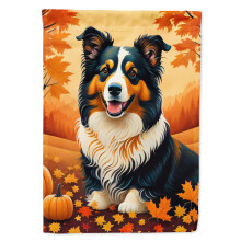 Caroline's Treasures DAC1039GF Collie Fall Garden Flag Mailbox Flag Decorative Yard Flag Banner Outside Patio Artwork Yard Flower Beds Garden Size