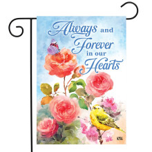 Briarwood Lane Always and Forever Flowers Bereavement Garden Flag Inspirational 12.5"""" x 18""""