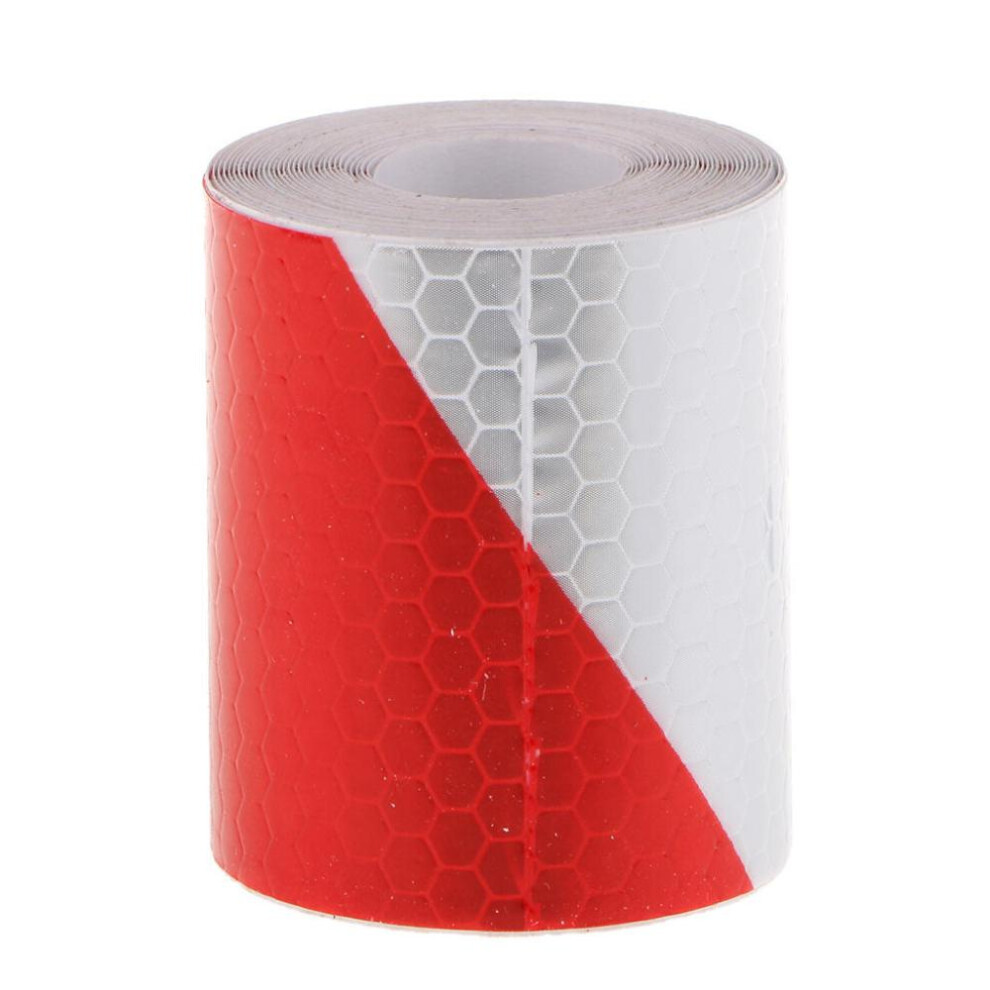 3 Meters Red White Reflective Safety Warning Conspicuity Tape Film Sticker