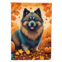Caroline's Treasures DAC1053GF Keeshond Fall Garden Flag Mailbox Flag Decorative Yard Flag Banner Outside Patio Artwork Yard Flower Beds Garden Size