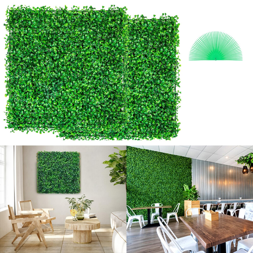 VEVOR 12PCS 10x 10 Grass Wall Panels  Artificial Green Wall Boxwood Panels  Grass Backdrop Wall UV Protected  Privacy Hedge